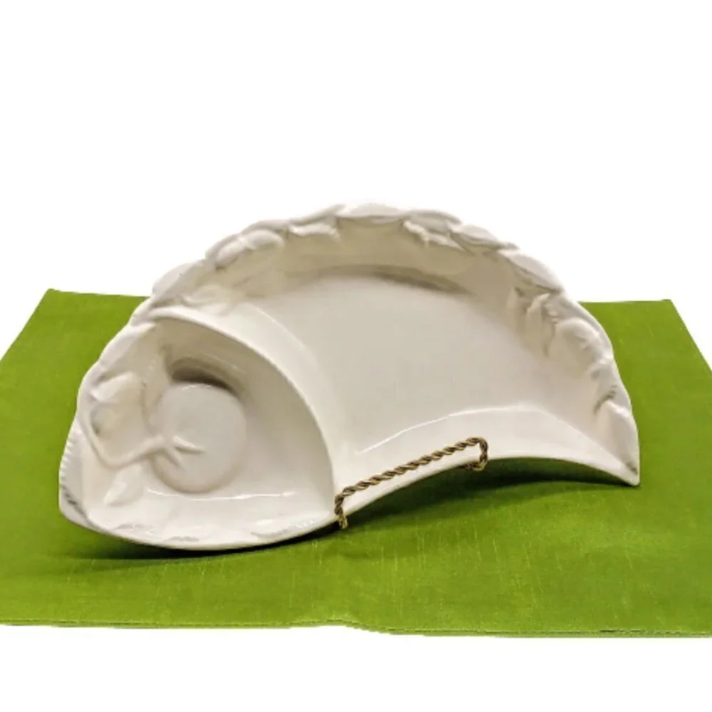 Vintage Belmar of CA White Ceramic Divided Dish